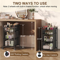 JKsmart 360-degree casters for easy movement on any floor.