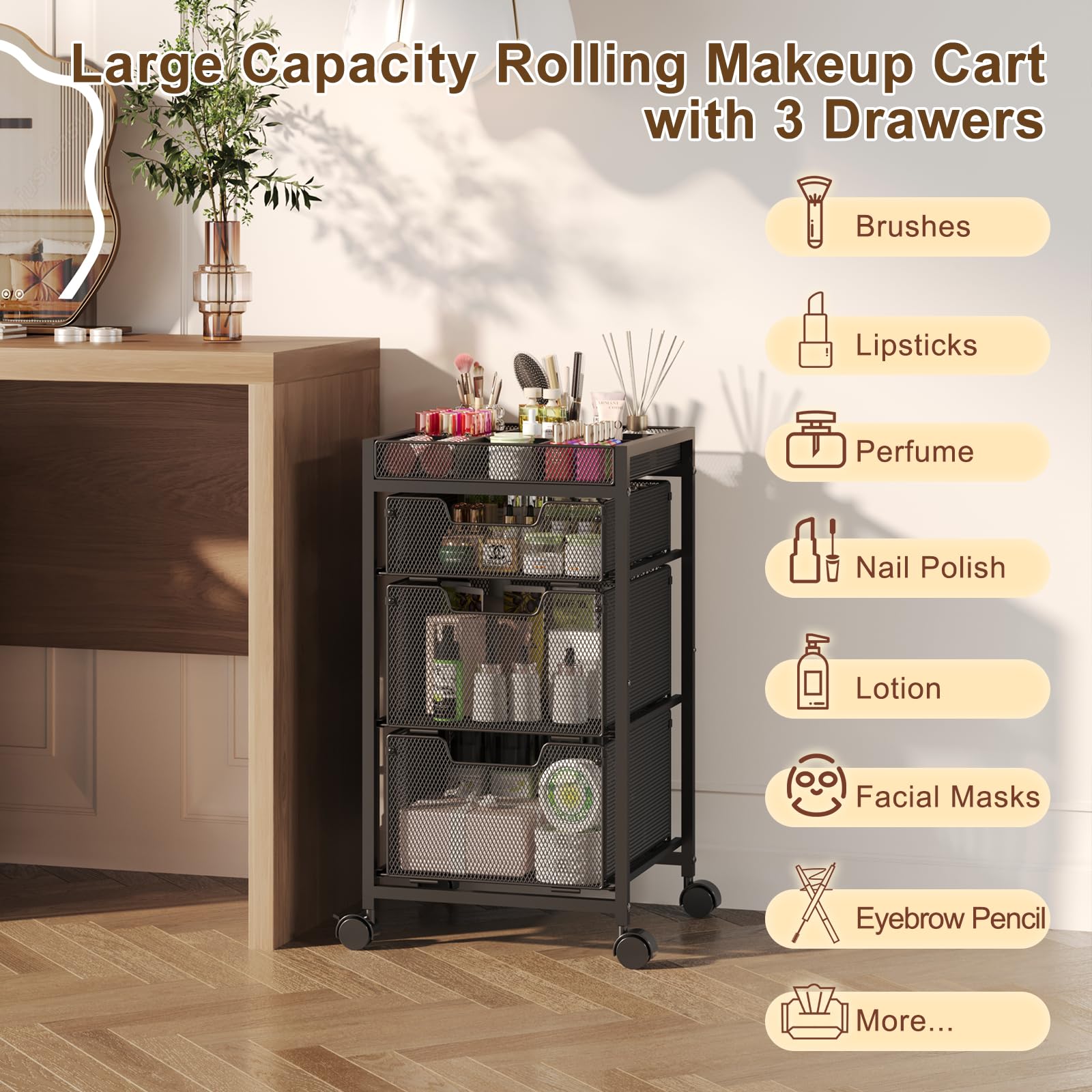 JKsmart cosmetics display trays keep products visible and accessible.