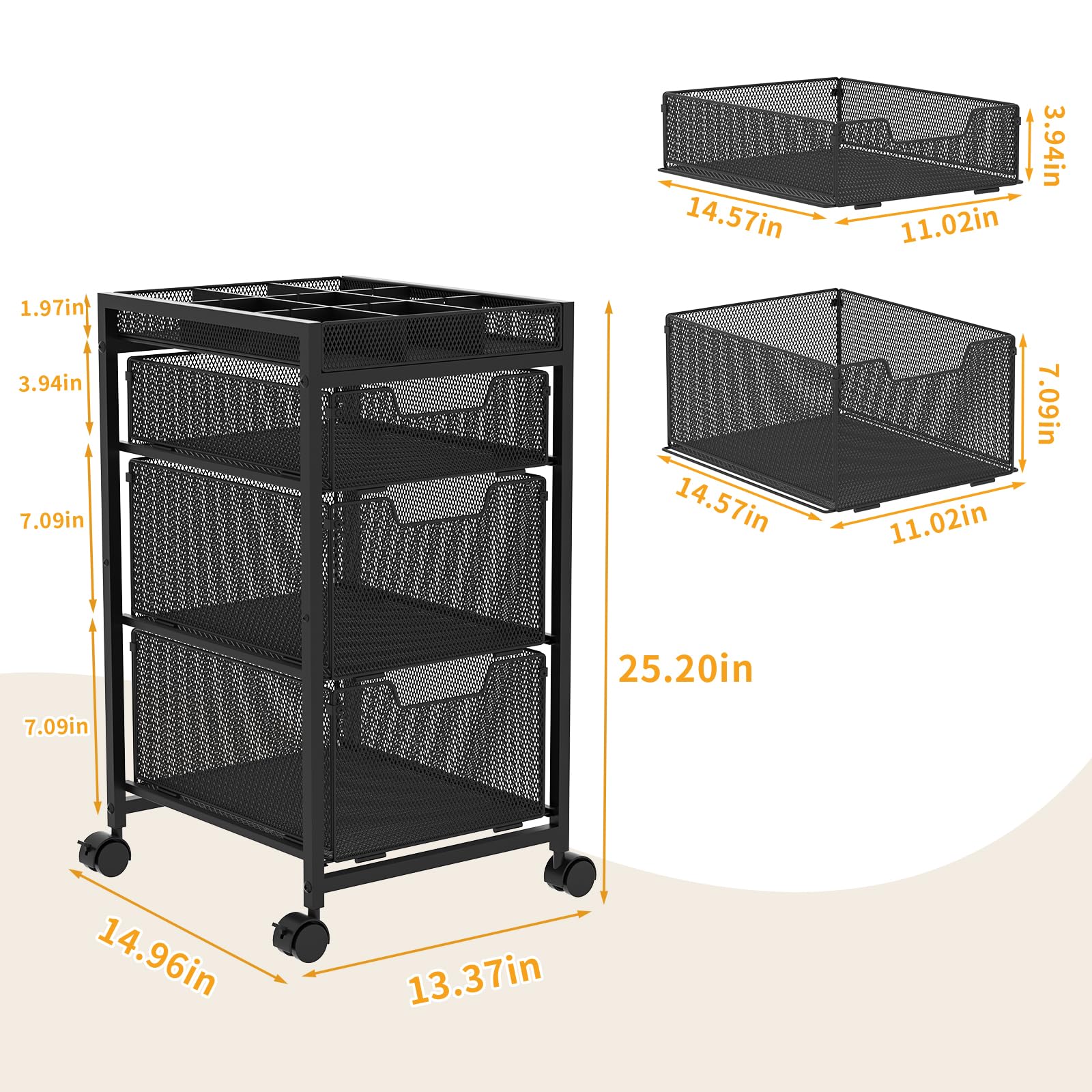 JKsmart skincare storage on wheels for easy room-to-room transport.