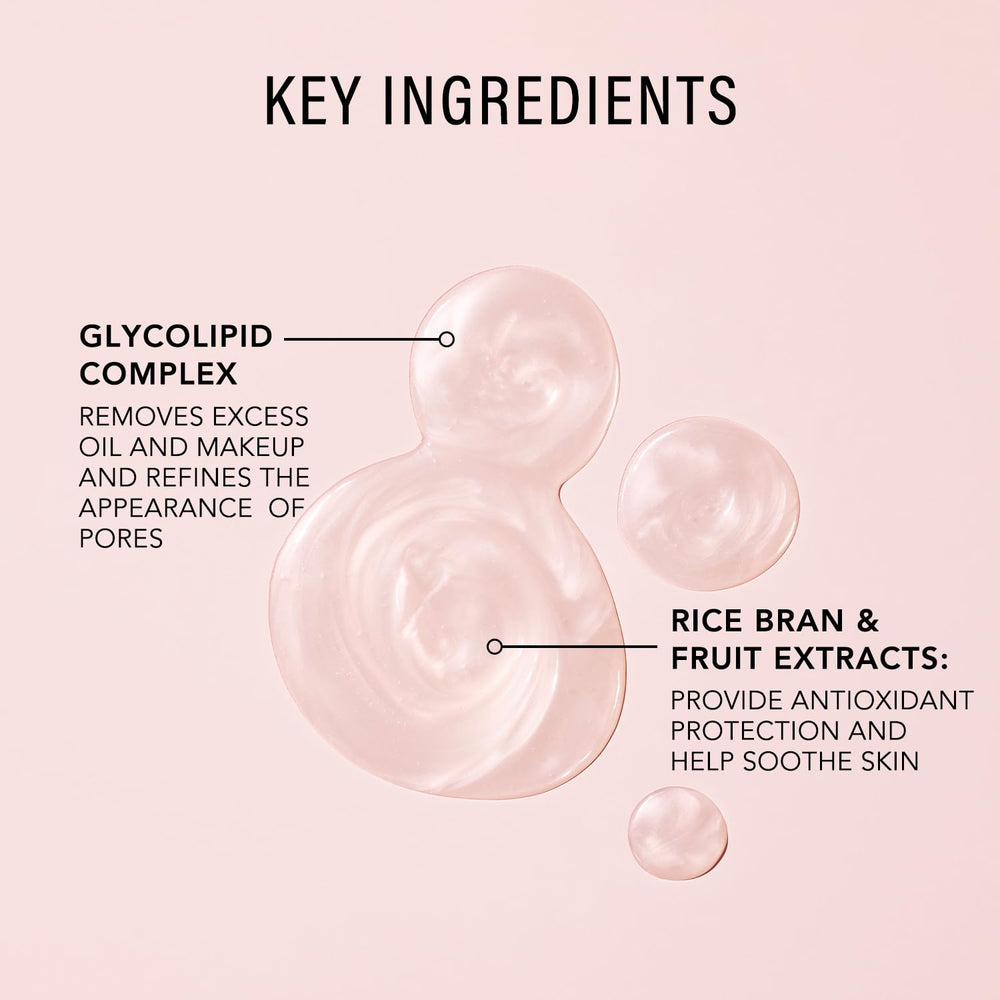JLO BEAUTY Face wash texture appears light and creamy, ideal for a soothing rinse.