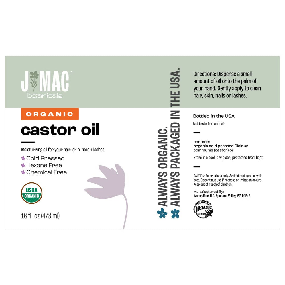 J Mac Botanicals castor oil for pack wraps and pads care.