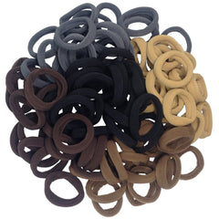 J-MEE hair bands in neutral colors with seamless cotton design for gentle, no-crease styling