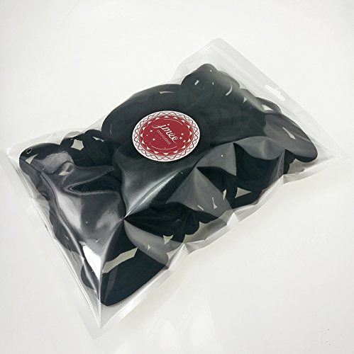 J-MEE black cotton bands provide versatile styling for thick, thin, or curly hair.