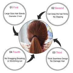 J-MEE ponytail holders used to secure thick hair without slipping