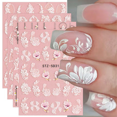 jmeowio estampas florales 5d primavera para uñas con diseño único