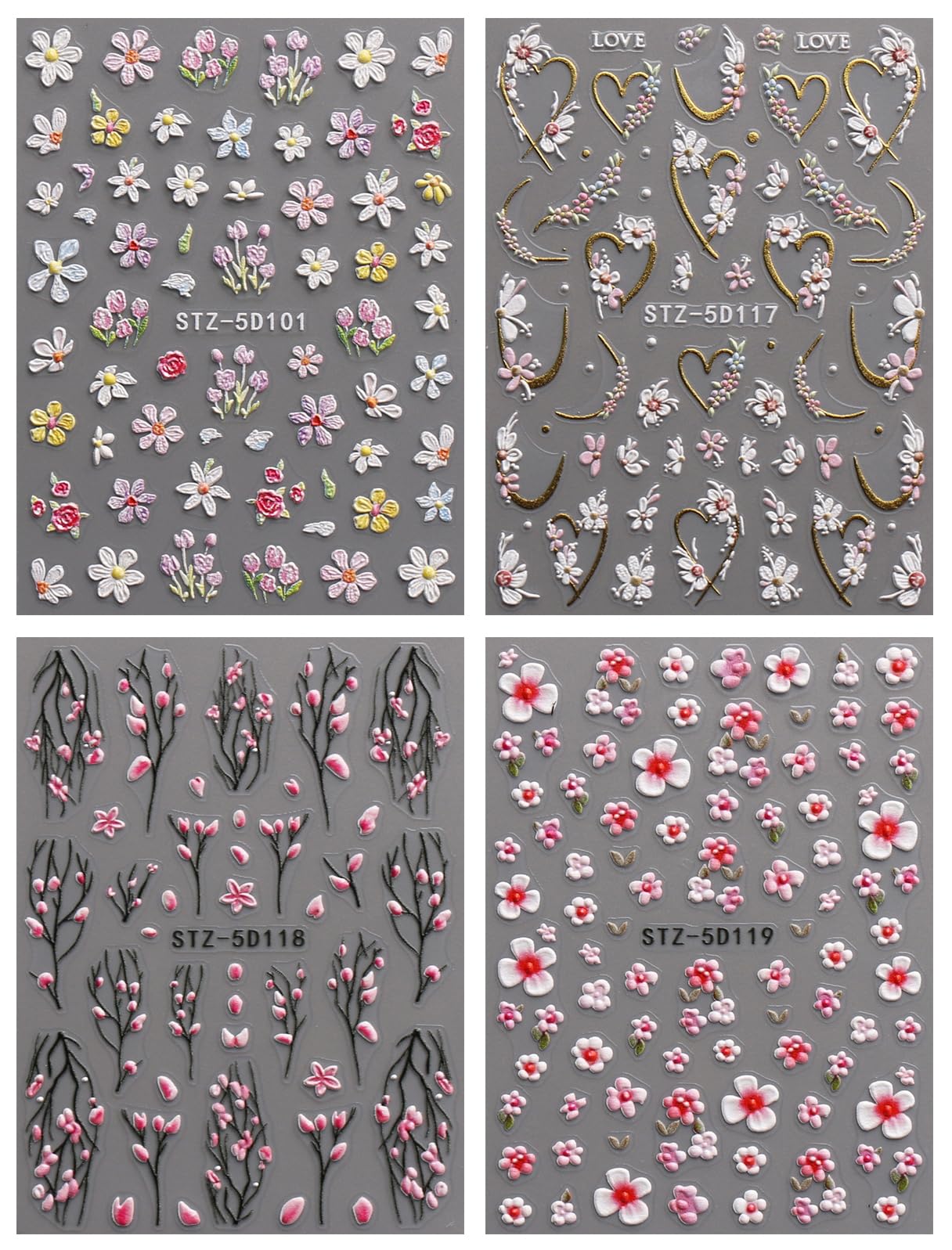 JMEOWIO estampas uñas primavera florales: crea looks frescos y elegantes para cualquier ocasión.