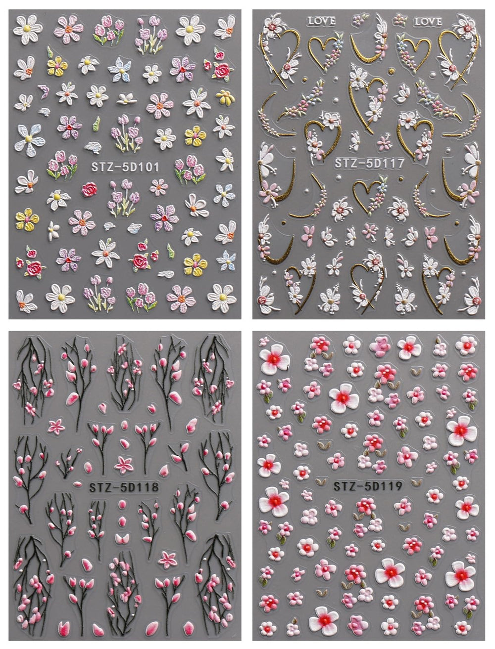 JMEOWIO estampas uñas primavera florales: crea looks frescos y elegantes para cualquier ocasión.