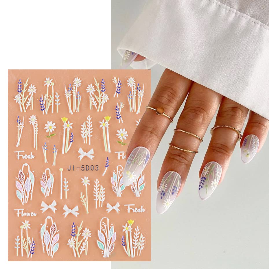 jmeowio pegatinas uñas fácil de aplicar para arte DIY