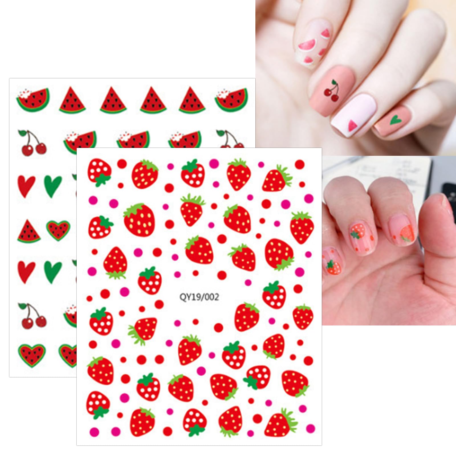 Pegatinas JMEOWIO uñas patrones divertidos para niñas creativas