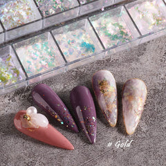 Jmeowio star gradient paillettes create shimmering accents for chic nail designs.