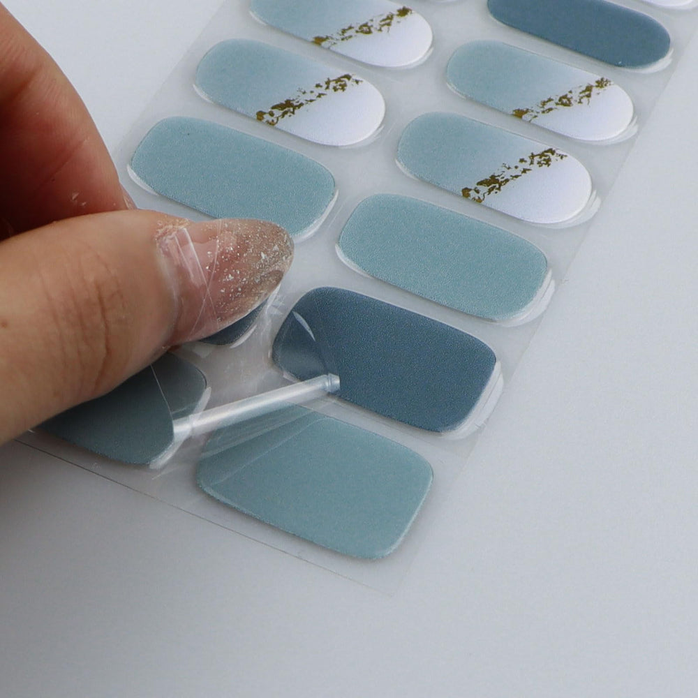 Wood stick tool ensures precise placement and smooth edges.