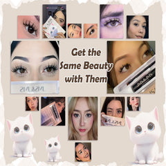 JMS&JMS Bunny Lash Clusters left eye design for a bright cat-eye effect.