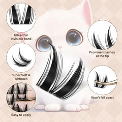 JMS&JMS Bunny Lash Clusters right eye design mirrors the left for symmetry.
