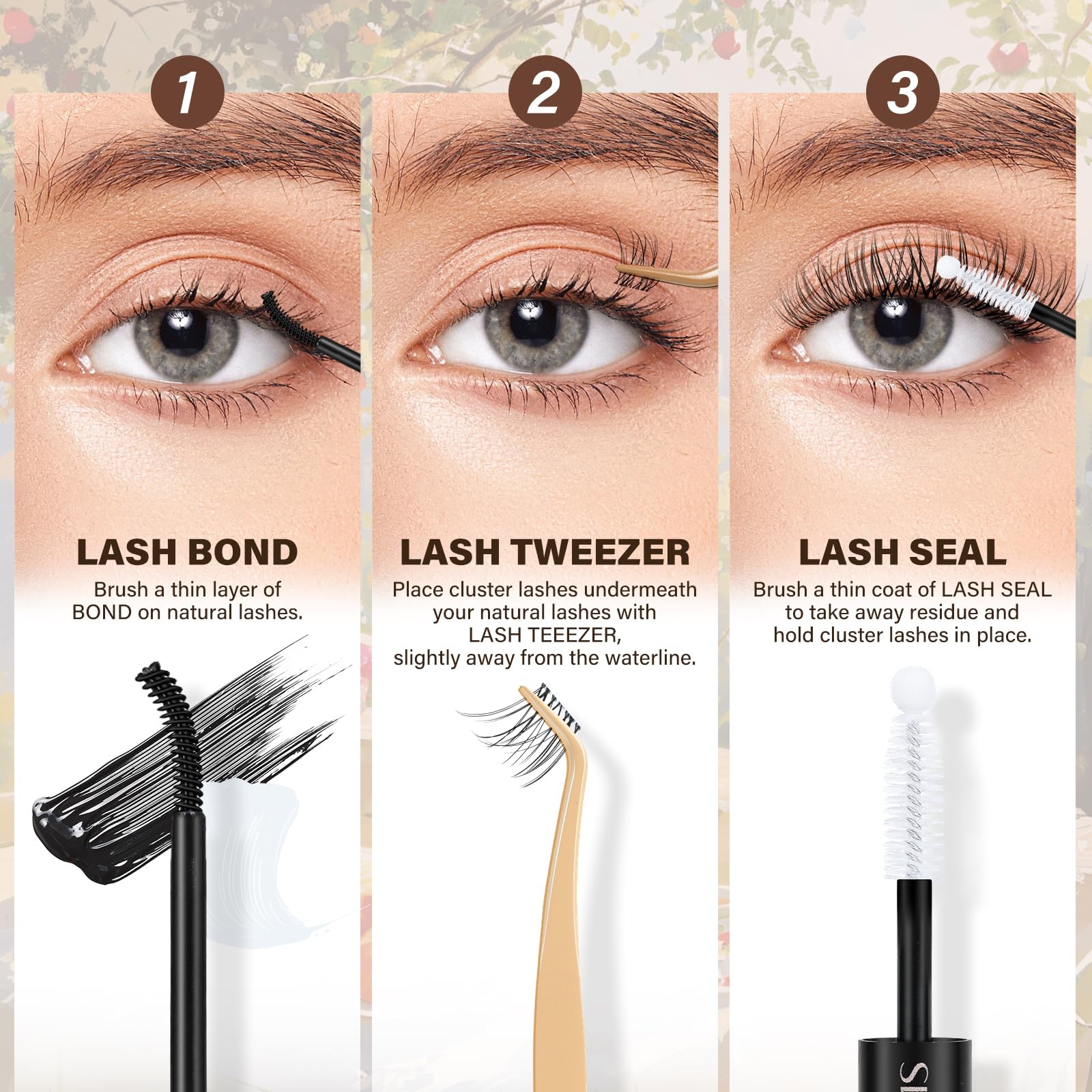 JMS&JMS DIY lash setup kit for versatile eye looks on the go.