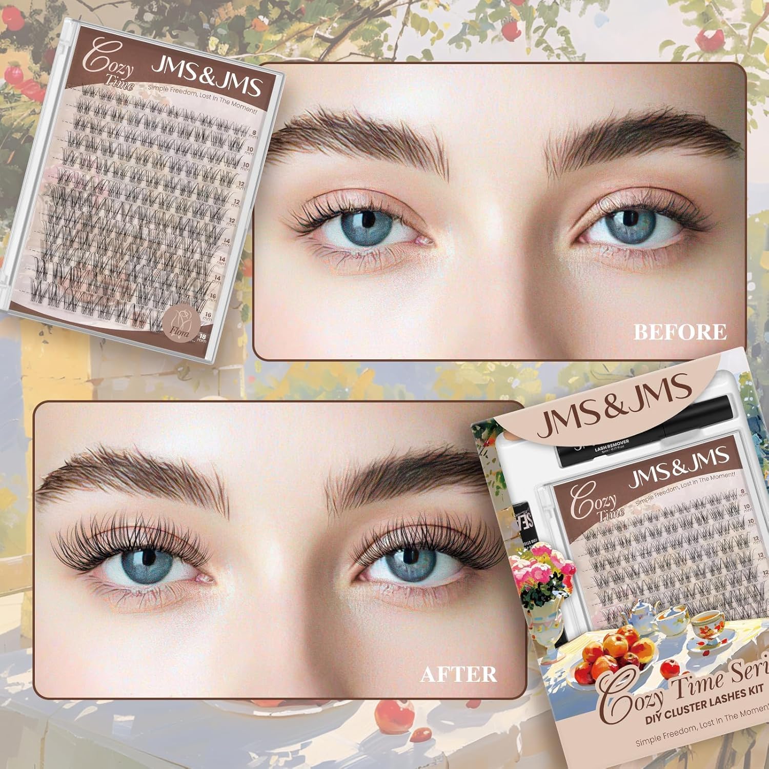 JMS&JMS lash remover oil for gentle, easy cleanup after wear.