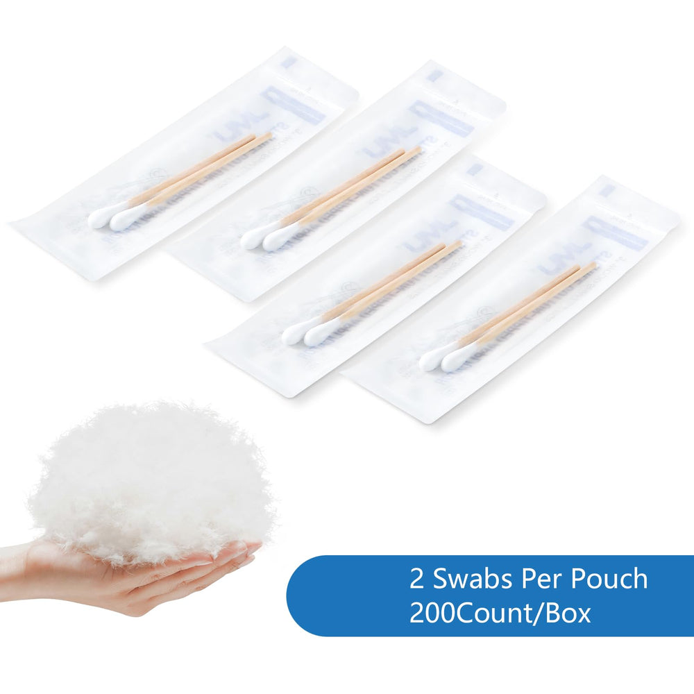 JMU individually wrapped cotton swabs maintain sterility for on-the-go tasks.