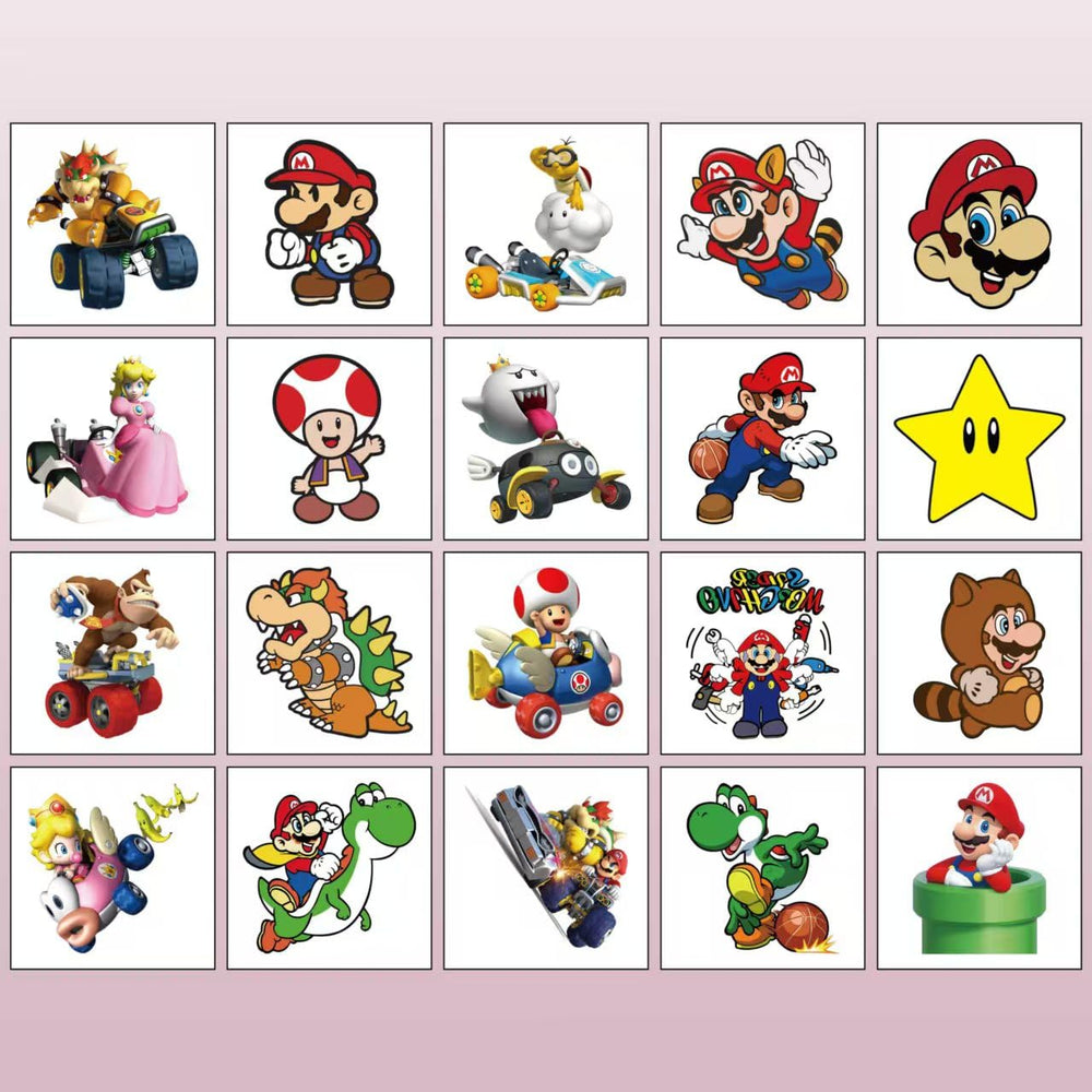 JMYUJX Mario tattoo on arm example, durable and easy to apply for celebrations.