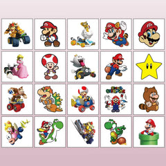 JMYUJX Mario tattoo on arm example, durable and easy to apply for celebrations.