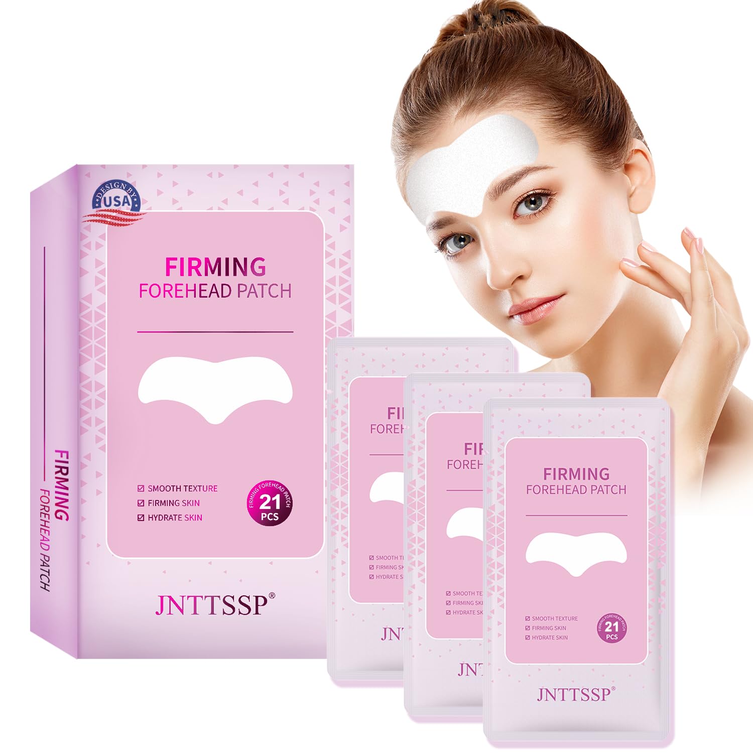 JNTTSSP forehead wrinkle patches pack—easy at-home smoothing solution.