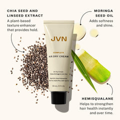 JVN crema secado al aire muestra textura natural con brillo suave