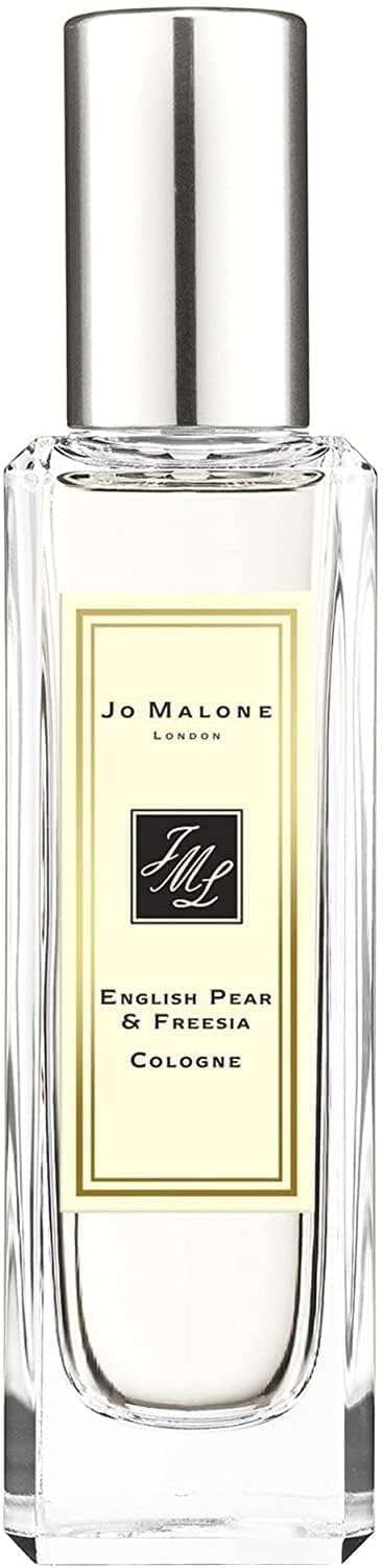 Jo Malone English Pear & Freesia box packaging evokes luxury unboxing moments