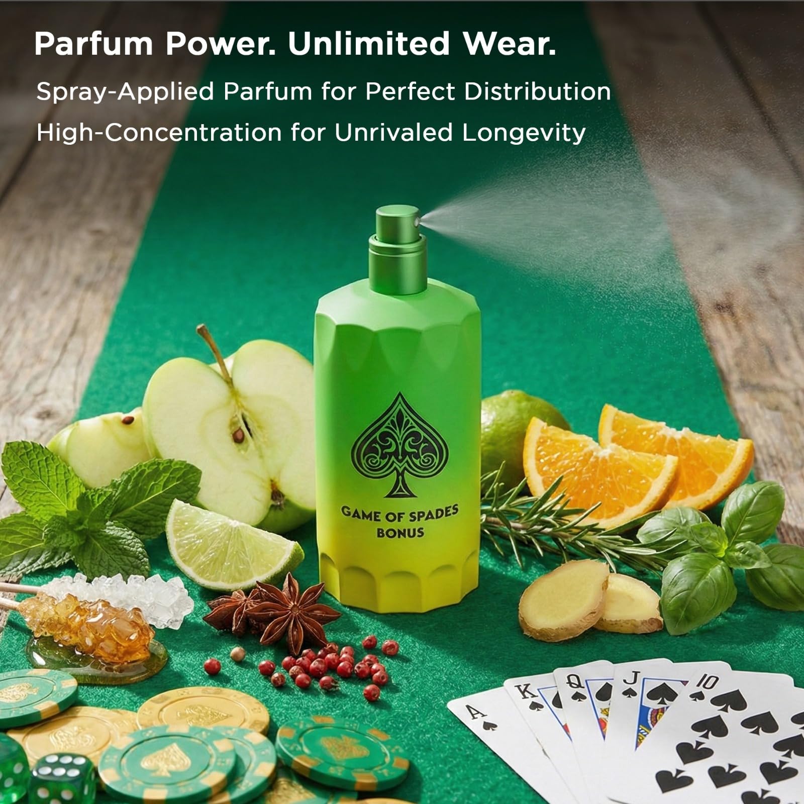 Jo Milano Game of Spades Bonus front label, brand and product name.