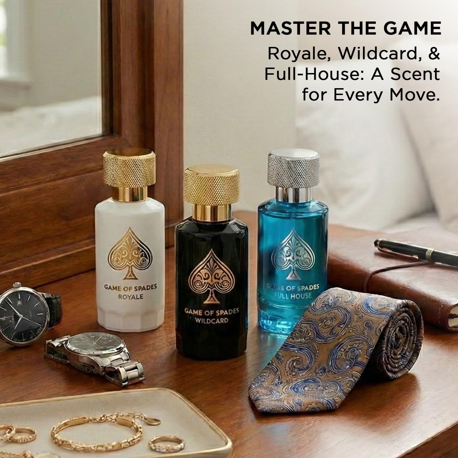 Jo Milano Game of Spades collection 3x30ml on-display highlights the complete trio