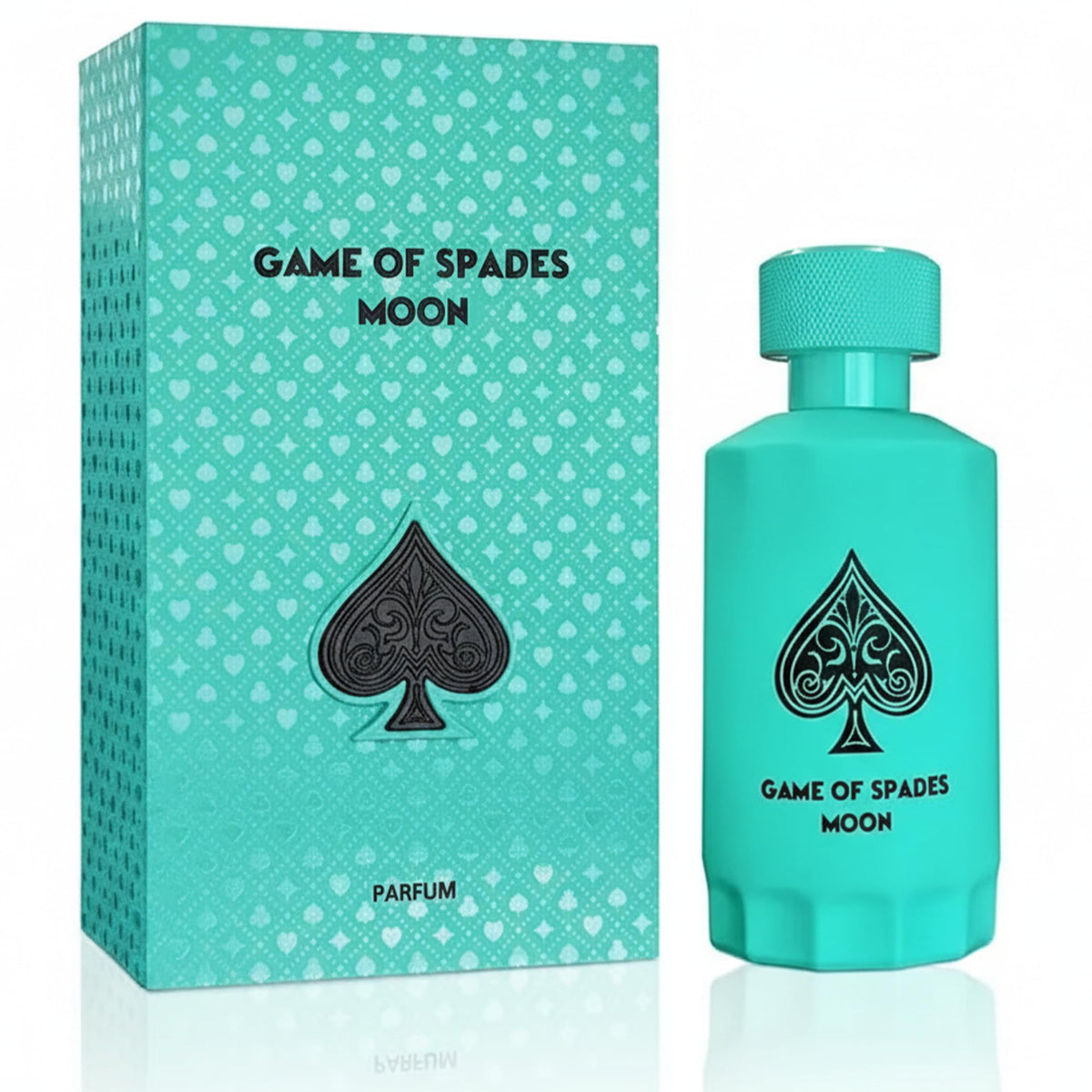 Jo Milano Game of Spades Moon bottle front shows elegant design for everyday wear.