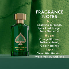 Jo Milano Game of Spades Emerald atomizer close-up, easy application for all-day freshness.