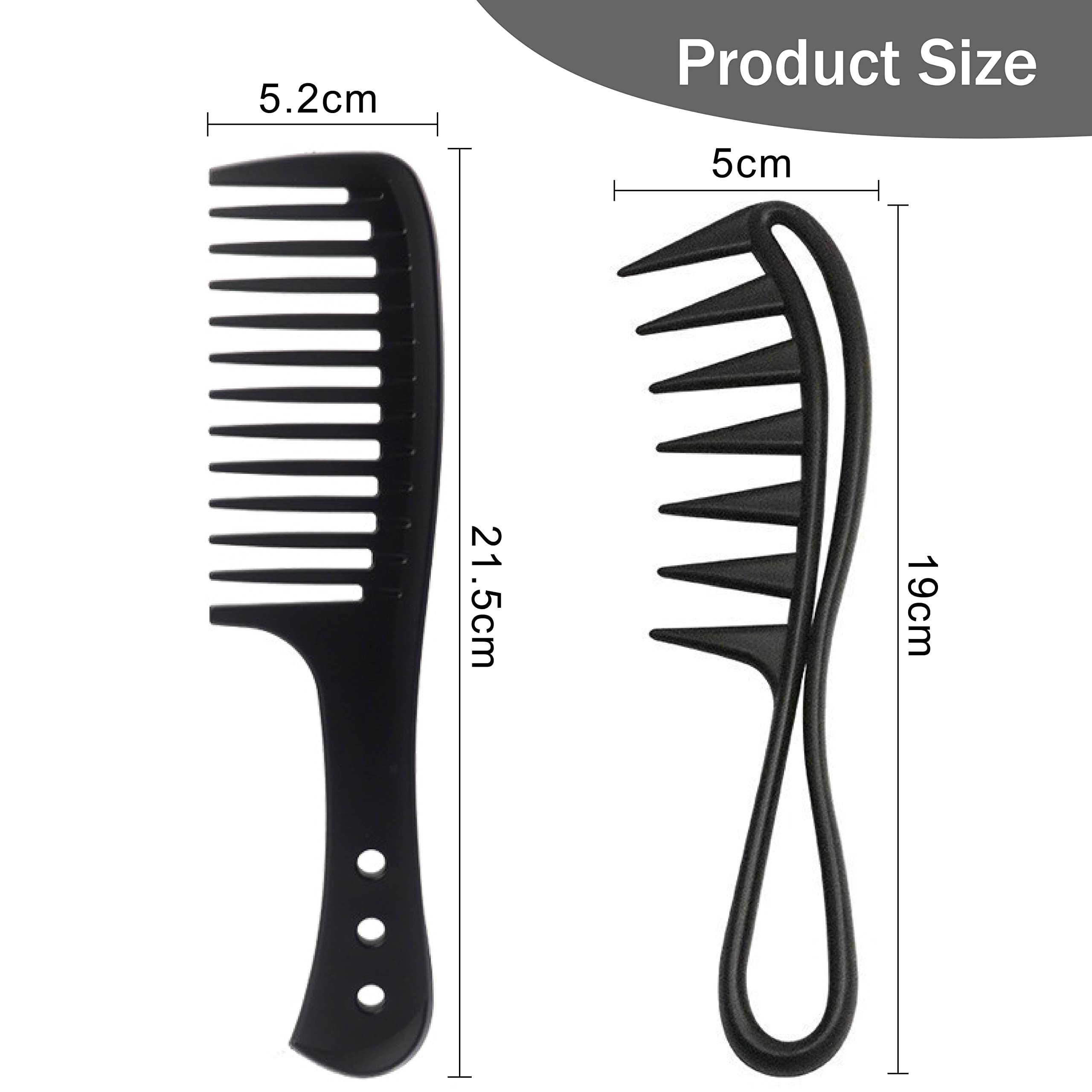 joaoxoko large-tooth curl comb with shark teeth smooths thick hair while preserving volume