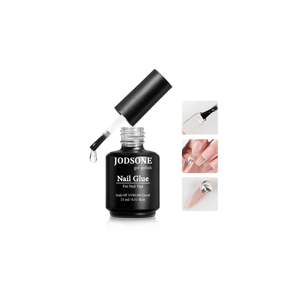 JODSONE 15ml nail glue gel bottle pour enables precise extension application