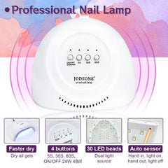 JODSONE 25000rpm nail drill preps nails for smooth gel application.
