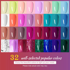 JODSONE 32-color gel polish set offering versatile shade options.