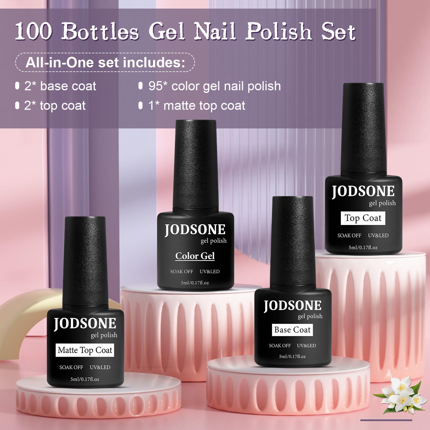JODSONE 95-bottle color gel polish collection offering wide seasonal shades