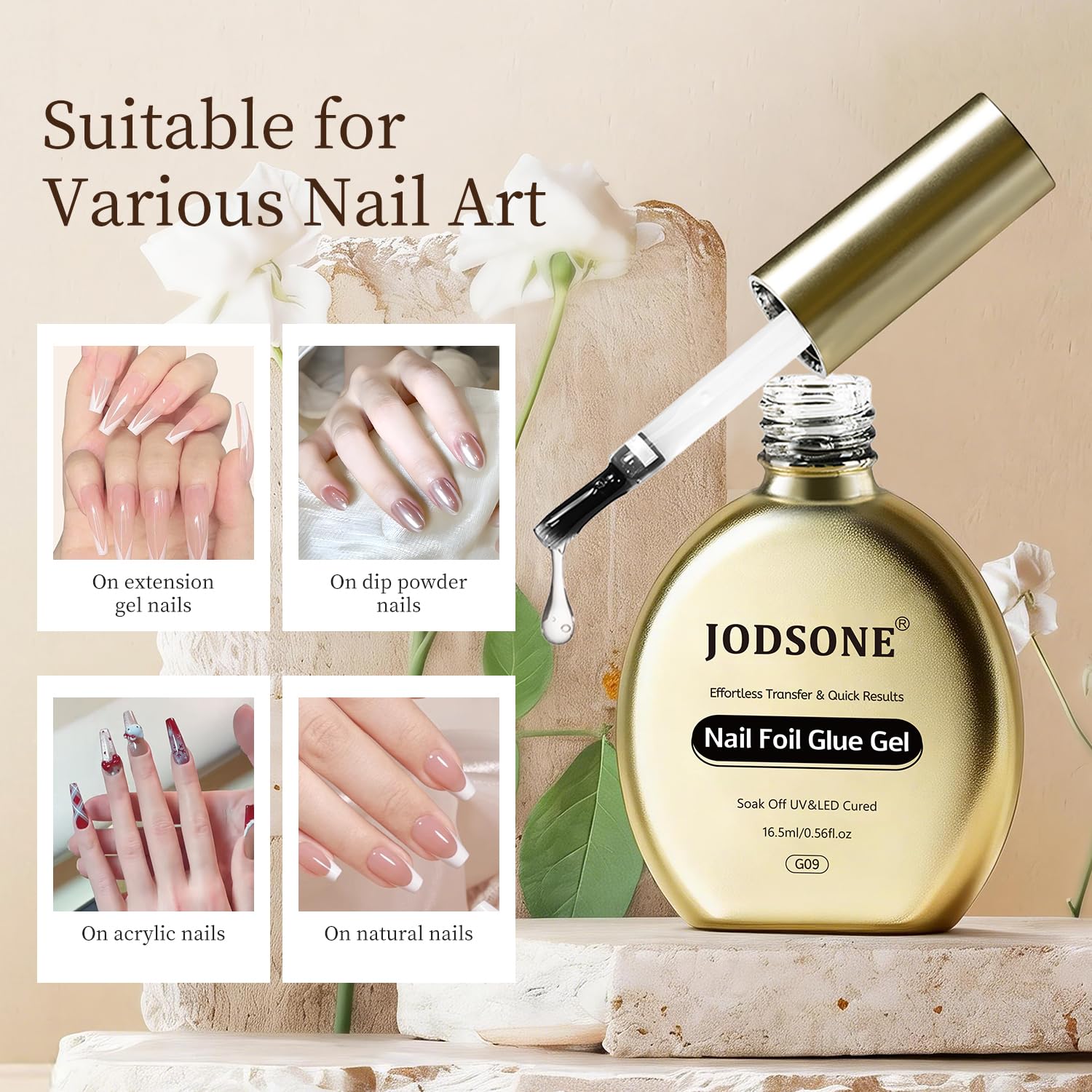 JODSONE aplicación fácil foil gel, resultados limpios y rápidos