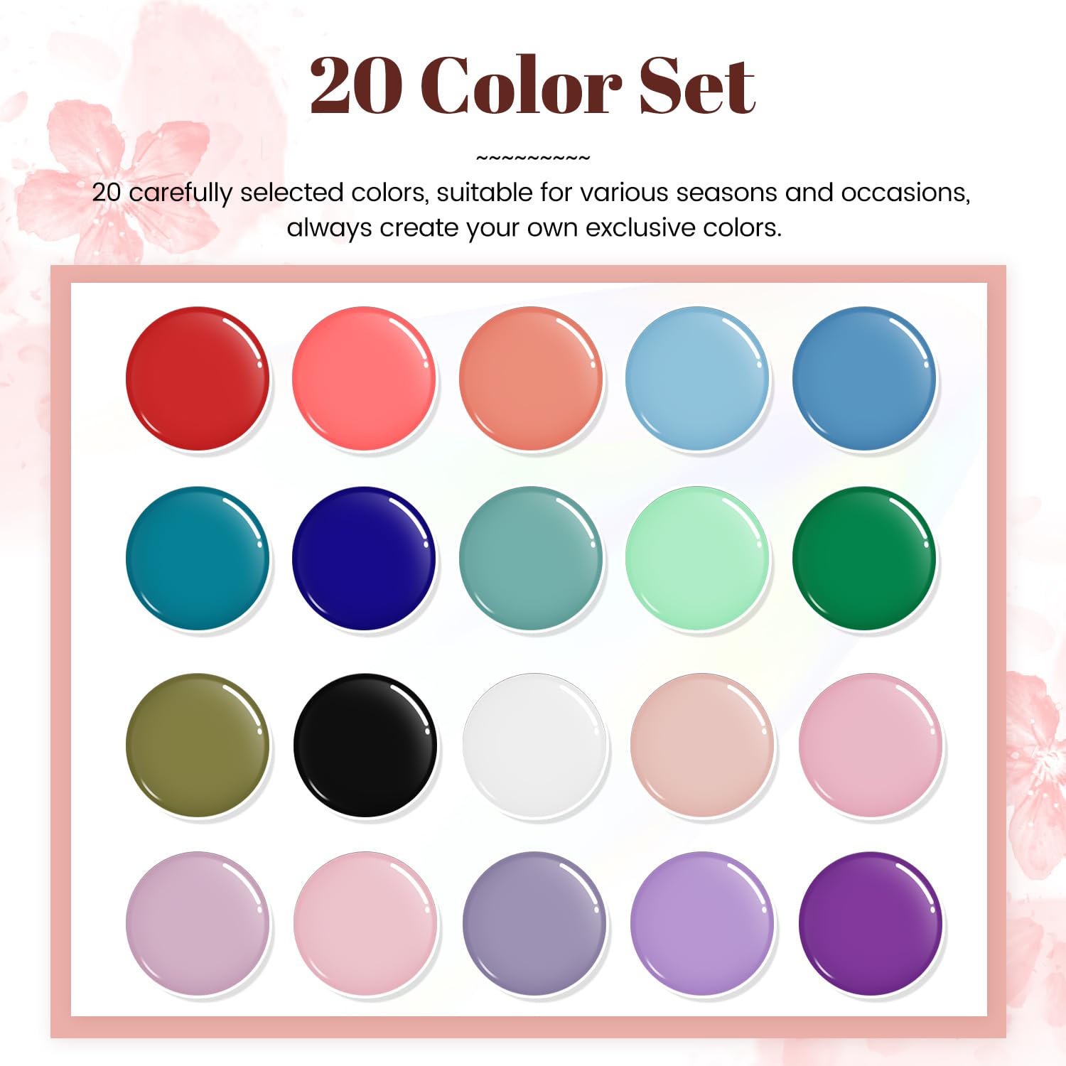 JODSONE base coat, glossy top coat, and matte top coat in one pack for diverse finishes