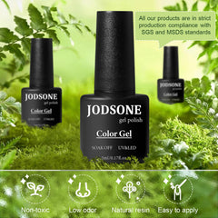 JODSONE base and top coat set to extend wear and gloss.