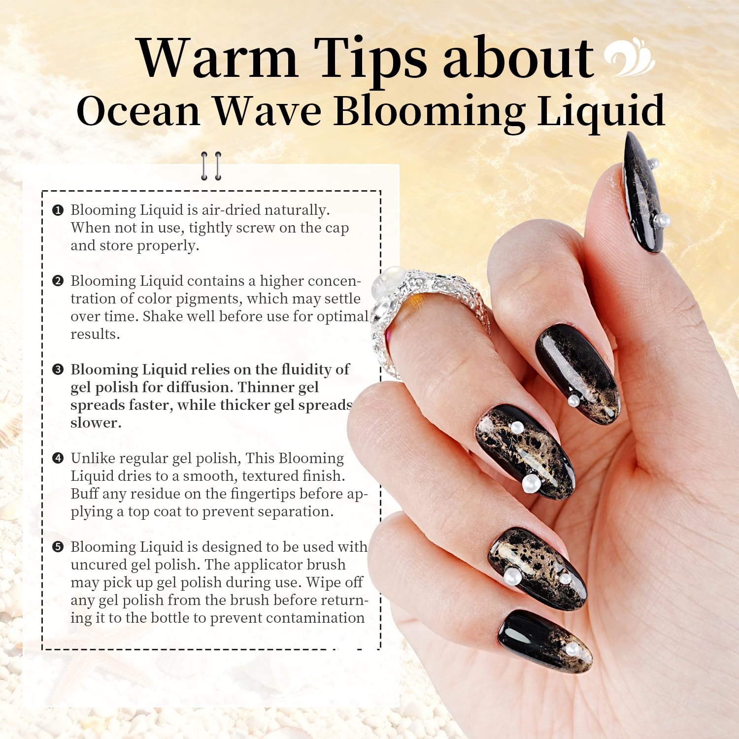 JODSONE beginner-friendly blooming liquid application for nails.