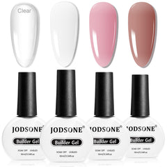 JODSONE builder gel pink bottle for nail extensions and durable finish.