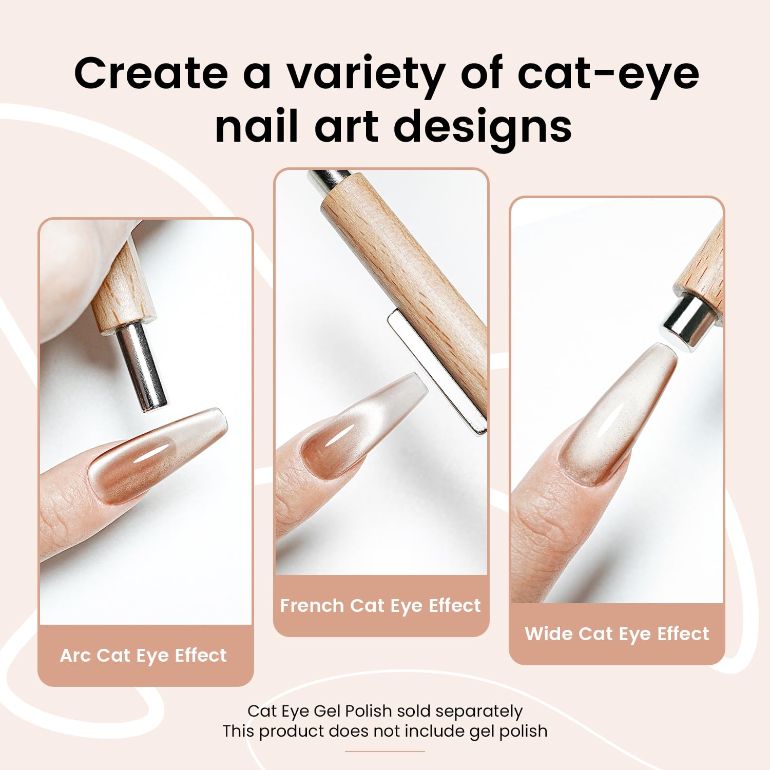 JODSONE cat eye magnet 3cm square provides stable support for precise nail artistry.