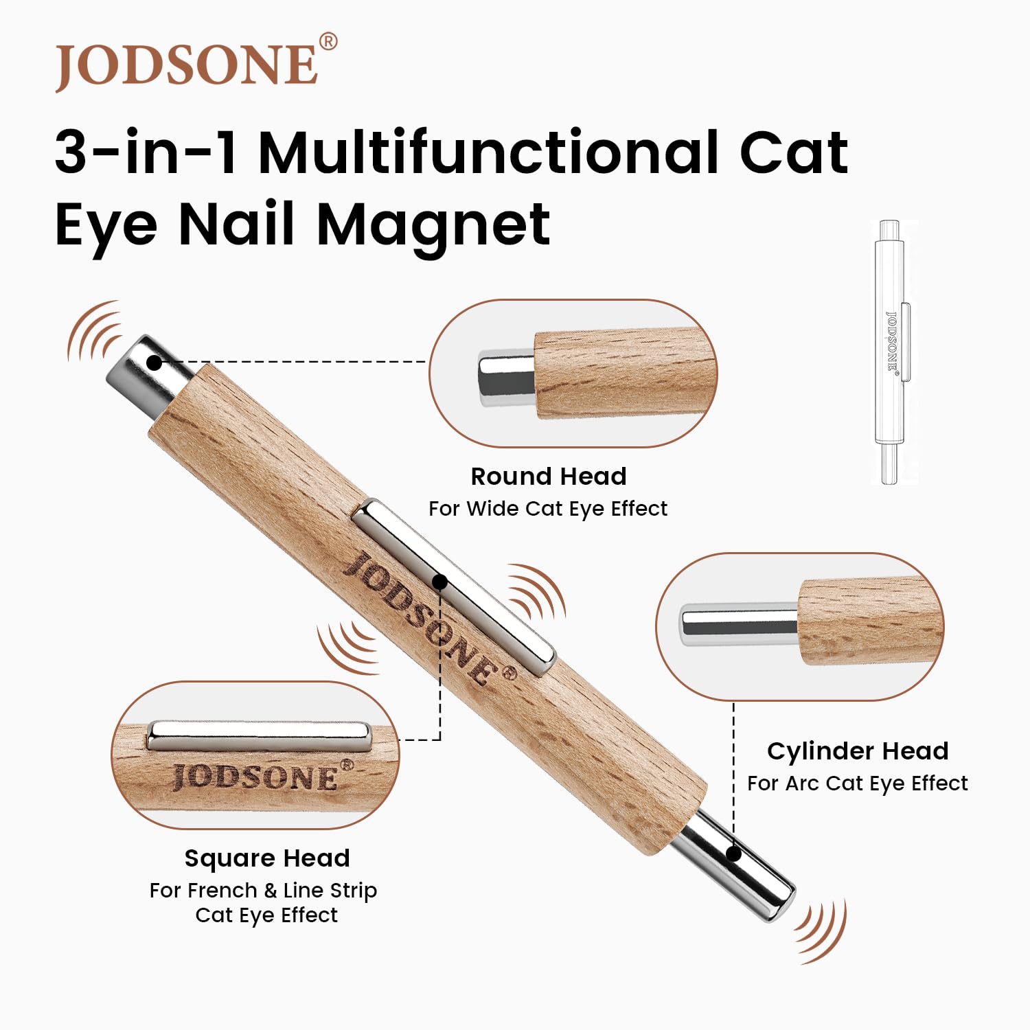 JODSONE cat eye magnet with 8mm cylinder offers a broader view for smoother gradients.
