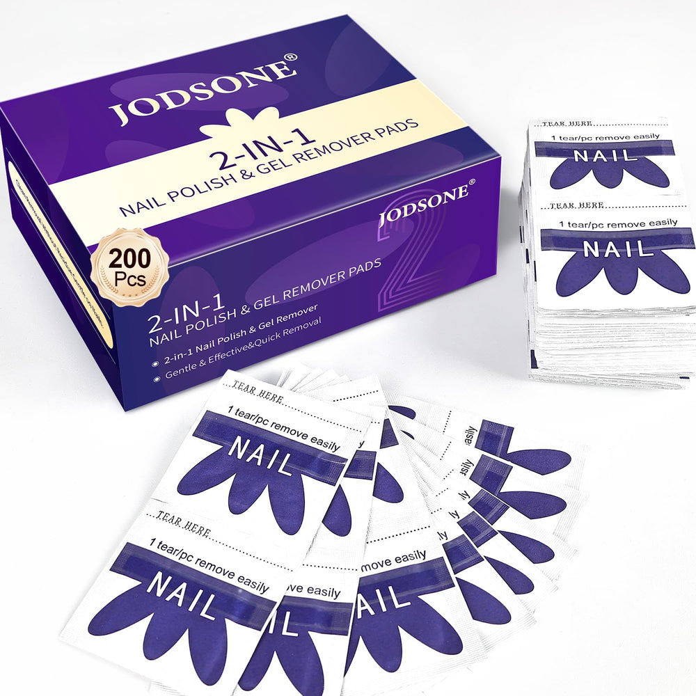 JODSONE desmaquillante de uñas 2 en 1 para esmalte regular y gel, uso práctico