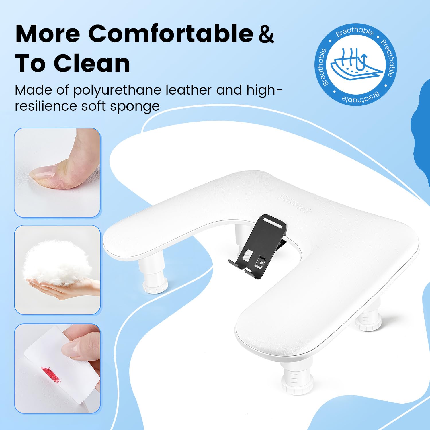 JODSONE detachable hand rest for easy setup and storage.