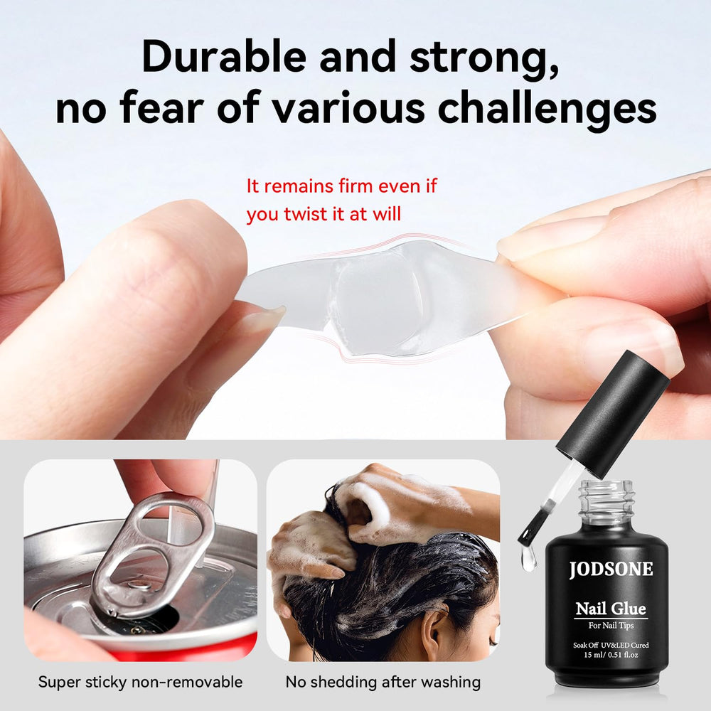 JODSONE DIY manicure setup showcasing simple step-by-step extensions