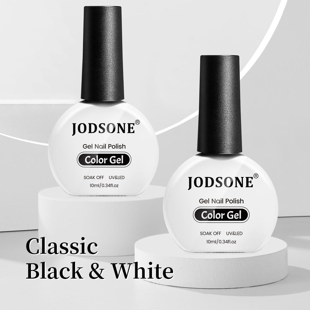 Esmalte gel negro de JODSONE para un look sofisticado y duradero.