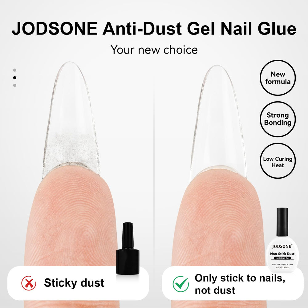 JODSONE gel nail glue anti-dust feature helps maintain a clean workstation during nails.