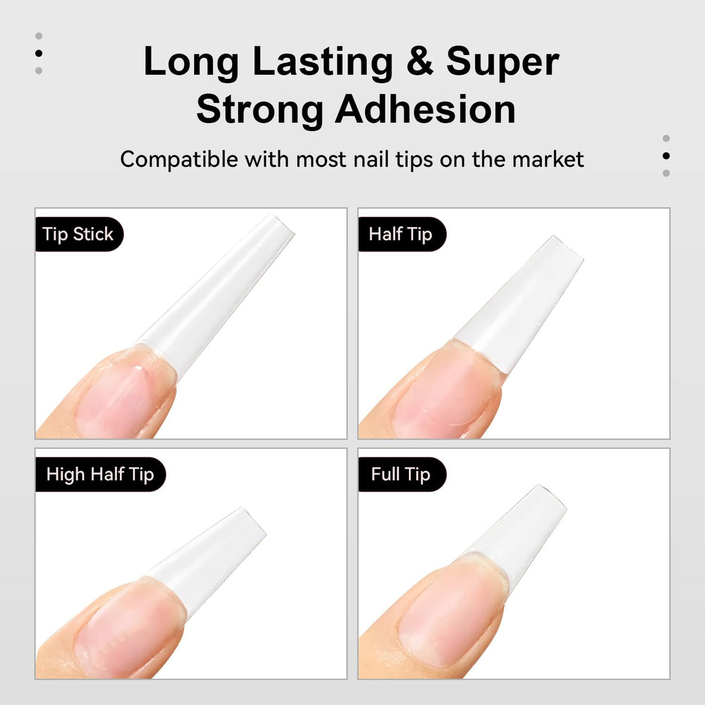 JODSONE gel nail glue bubbles-free formula supports smooth finishing after curing.