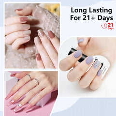 JODSONE gel top coat demonstrating extended wear on nail art.