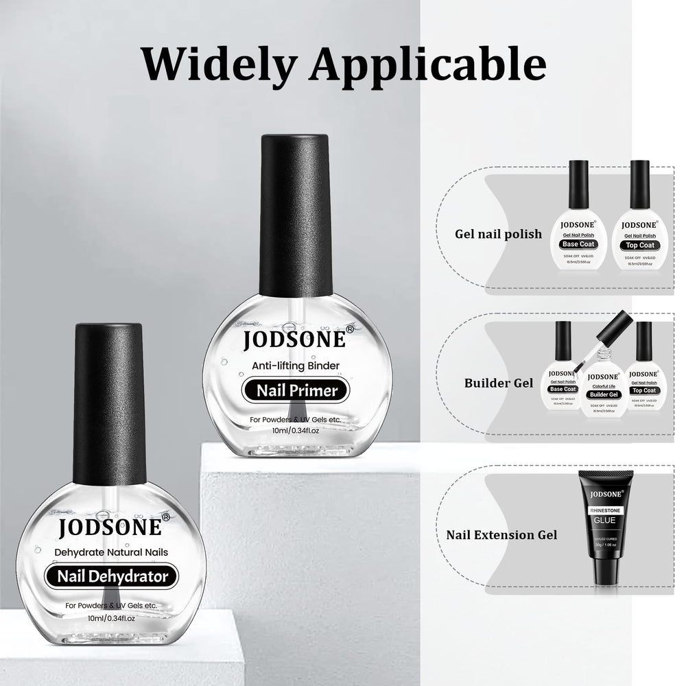 Thorough drying step with JODSONE products ensuring oil-free nail beds