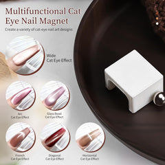 Imán JODSONE ojo de gato 5D con luz lateral para patrones.